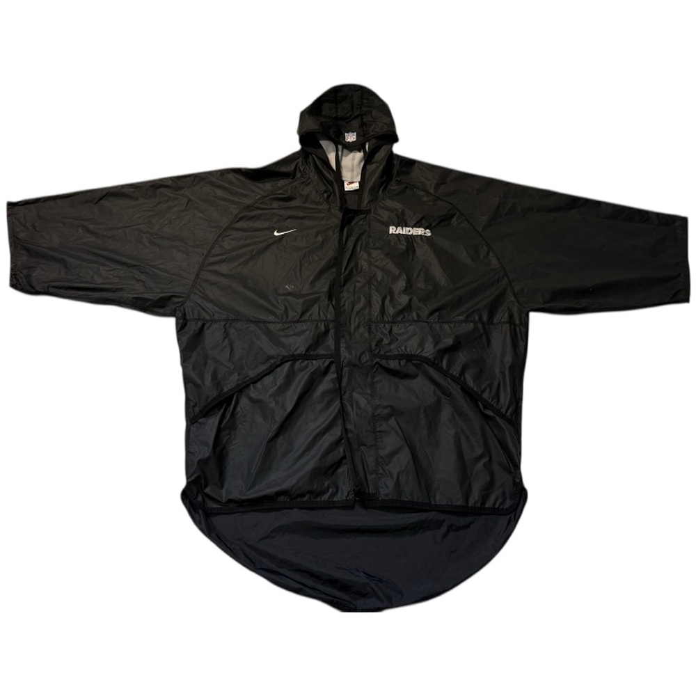 Vintage Nike NFL Oakland Raiders‎ rain jacket or poncho made in USA - Large
